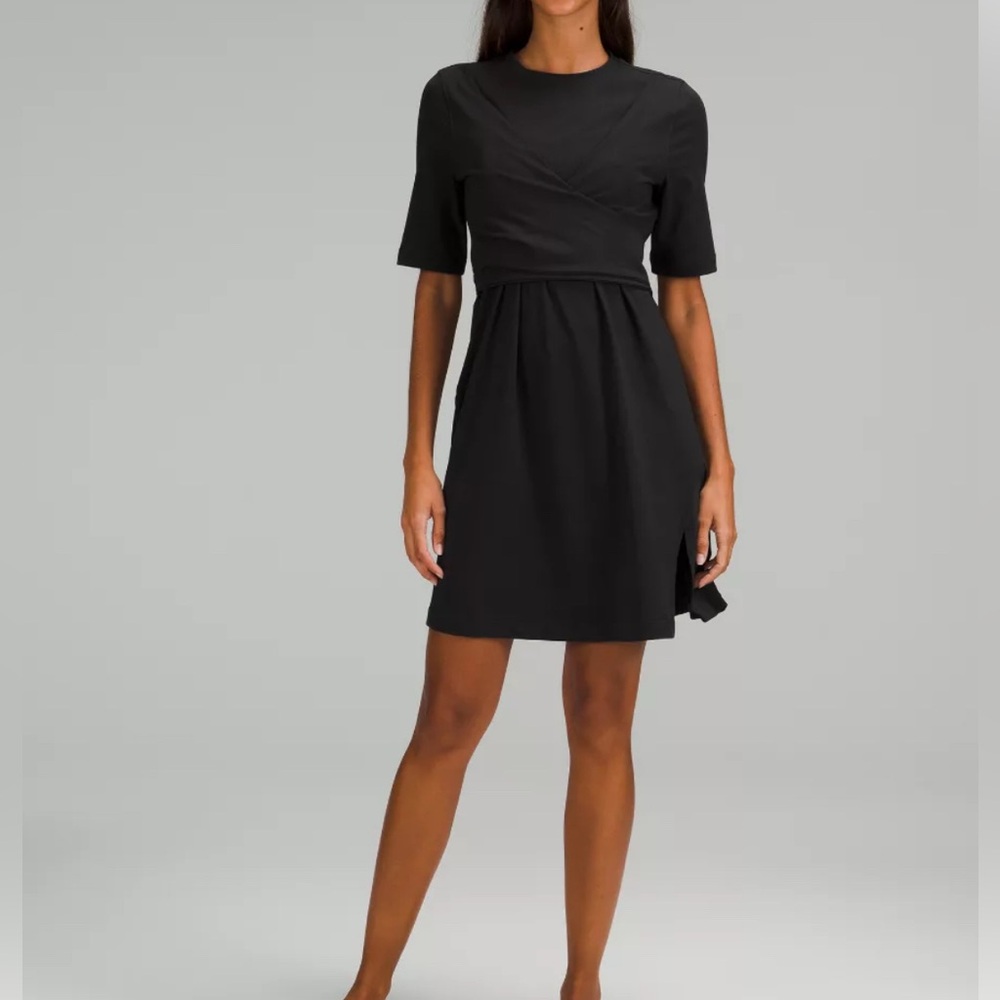 Lululemon Cotton Wrap-Front T-Shirt Dress size 6